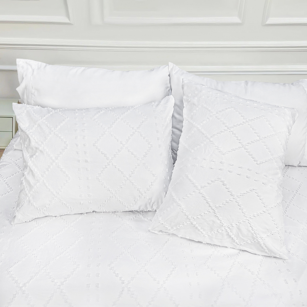 White Duvet Cover Queen Size – Queen Duvet Cover Set - Soft and Breathable Comforter Cover with Zipper Closure, 3Pieces, 1 Duvet Cover (90x90) and 2 Pillow Cases(20x26)
