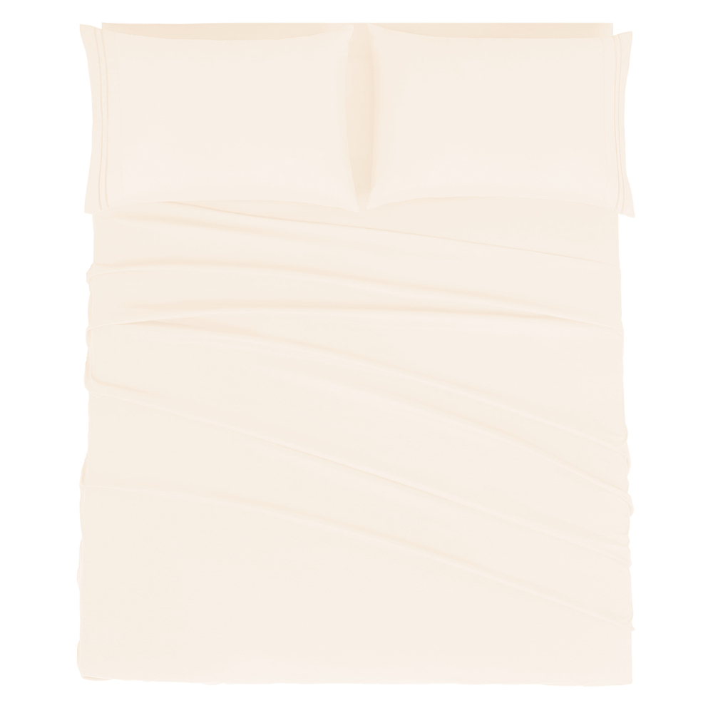 Queen Size Sheet Set - Hotel Luxury 1800 Bedding Sheets & Pillowcases - Deep Pocket Fitted Sheet, Soft, Breathable, Wrinkle & Fade Resistant - 4 Piece (Queen, Blush Pink)