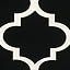 13-black Quatrefoil With White Pattern