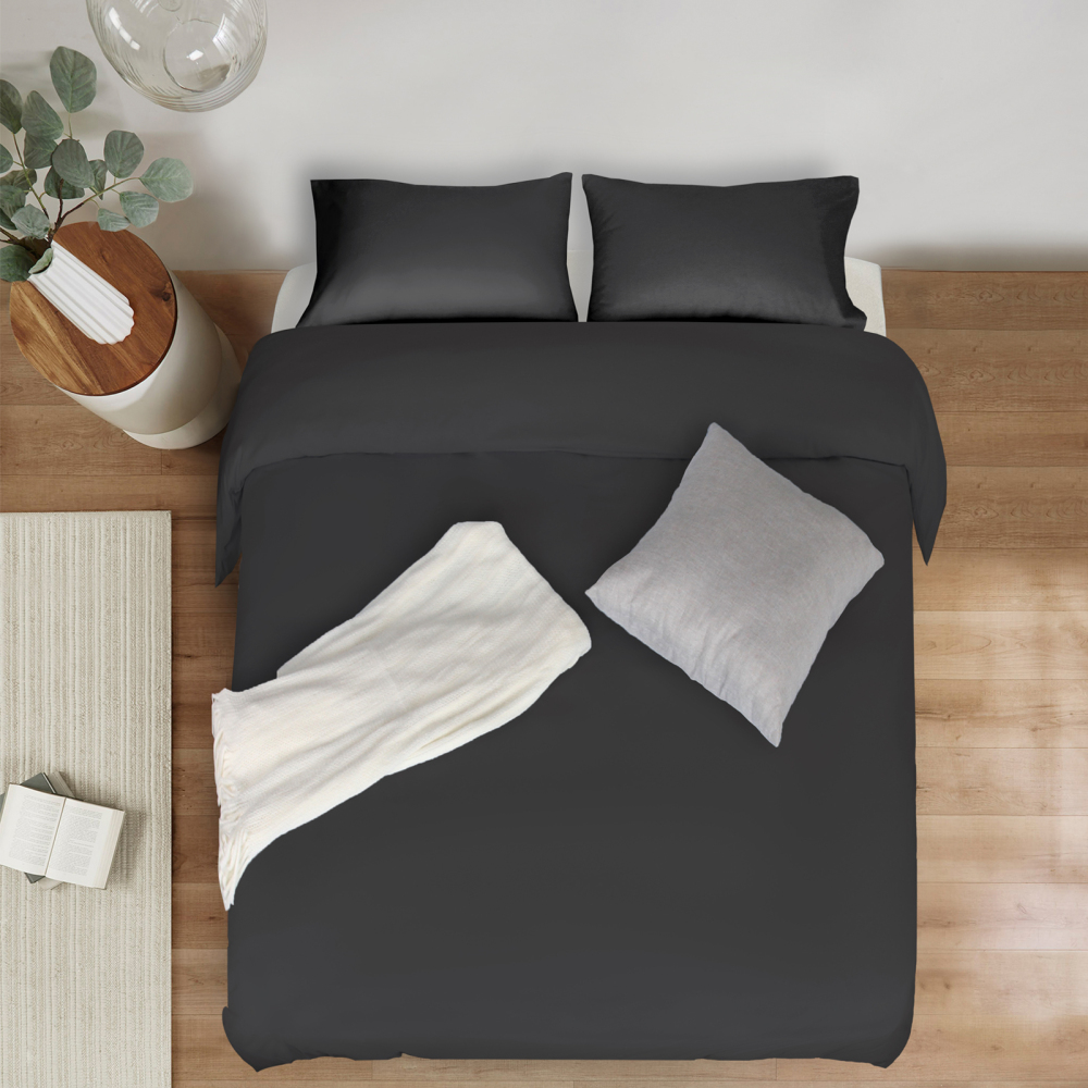 White Duvet Cover Queen Size – Queen Duvet Cover Set - Soft and Breathable Comforter Cover with Zipper Closure, 3Pieces, 1 Duvet Cover (90x90) and 2 Pillow Cases(20x26)