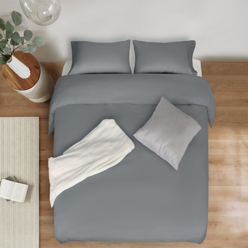White Duvet Cover Queen Size – Queen Duvet Cover Set - Soft and Breathable Comforter Cover with Zipper Closure, 3Pieces, 1 Duvet Cover (90x90) and 2 Pillow Cases(20x26)