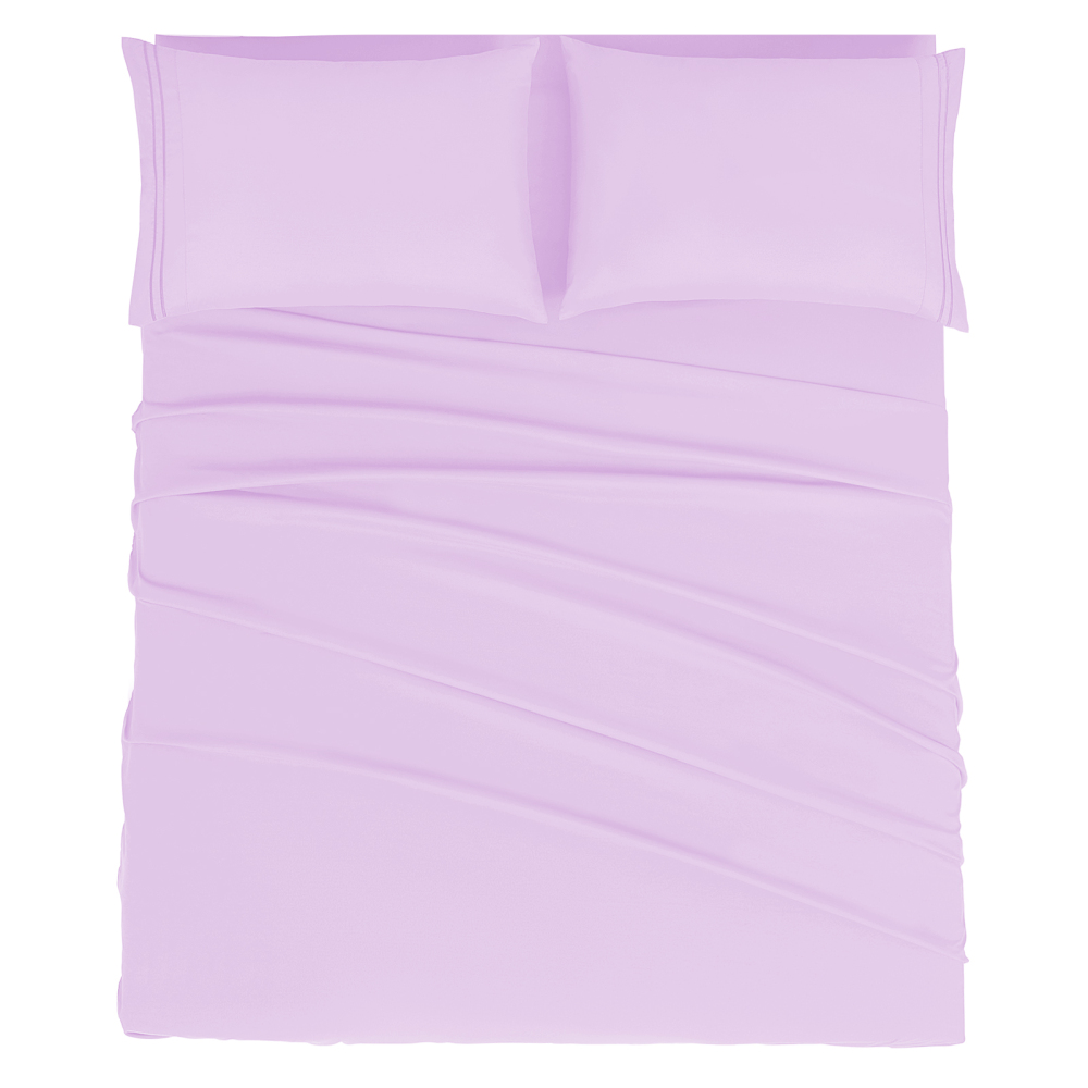 Queen Size Sheet Set - Hotel Luxury 1800 Bedding Sheets & Pillowcases - Deep Pocket Fitted Sheet, Soft, Breathable, Wrinkle & Fade Resistant - 4 Piece (Queen, Blush Pink)