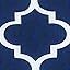 16-navy Quatrefoil With White Pattern