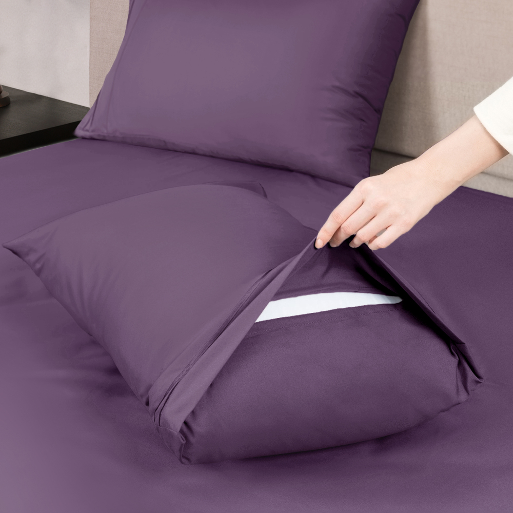 Hotel Luxury Queen Pillowcases – Microfiber 20x30 inches Pillow Cases Set of 2 – Soft, Cozy and Breathable Pillow Covers with Envelope Closure(2Piece, Queen/Standard, Dusty Pink)