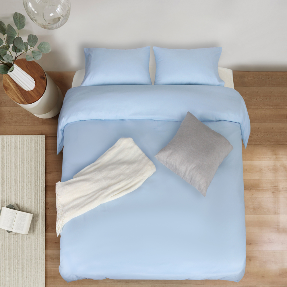 White Duvet Cover Queen Size – Queen Duvet Cover Set - Soft and Breathable Comforter Cover with Zipper Closure, 3Pieces, 1 Duvet Cover (90x90) and 2 Pillow Cases(20x26)