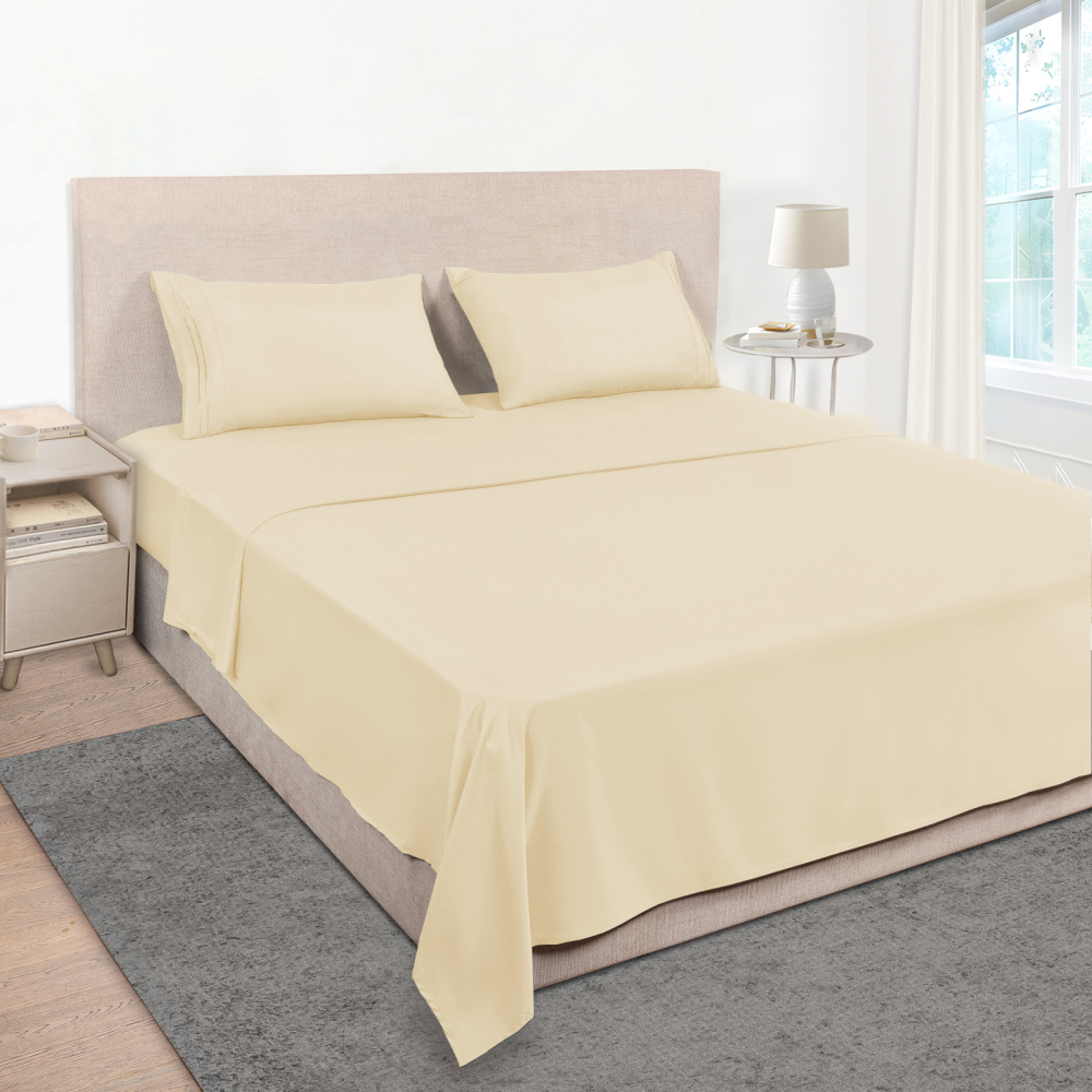 Queen Size Sheet Set - Hotel Luxury 1800 Bedding Sheets & Pillowcases - Deep Pocket Fitted Sheet, Soft, Breathable, Wrinkle & Fade Resistant - 4 Piece (Queen, Blush Pink)