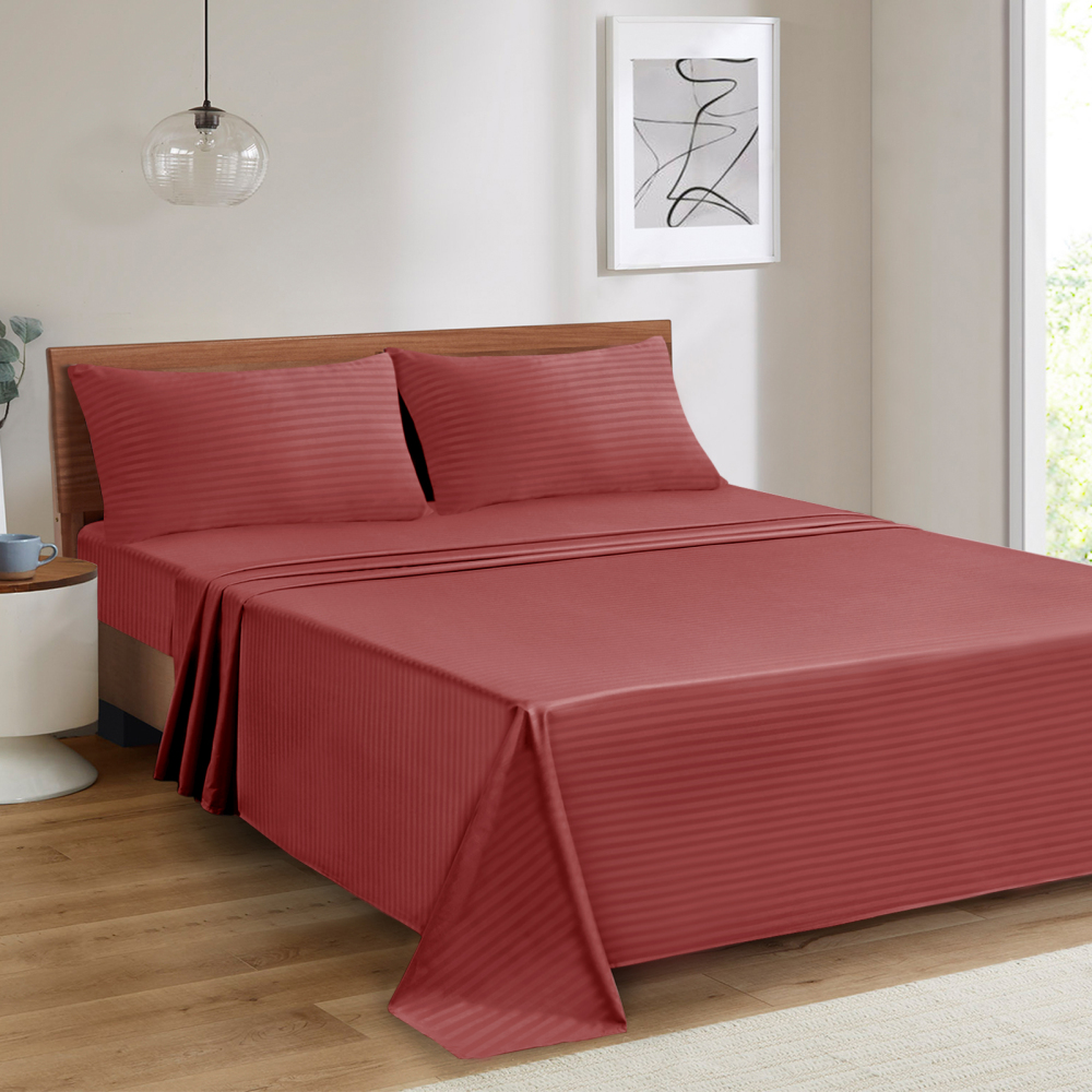 Queen Size Sheet Set - Hotel Luxury 1800 Bedding Sheets & Pillowcases - Deep Pocket Fitted Sheet, Soft, Breathable, Wrinkle & Fade Resistant - 4 Piece (Queen, Blush Pink)