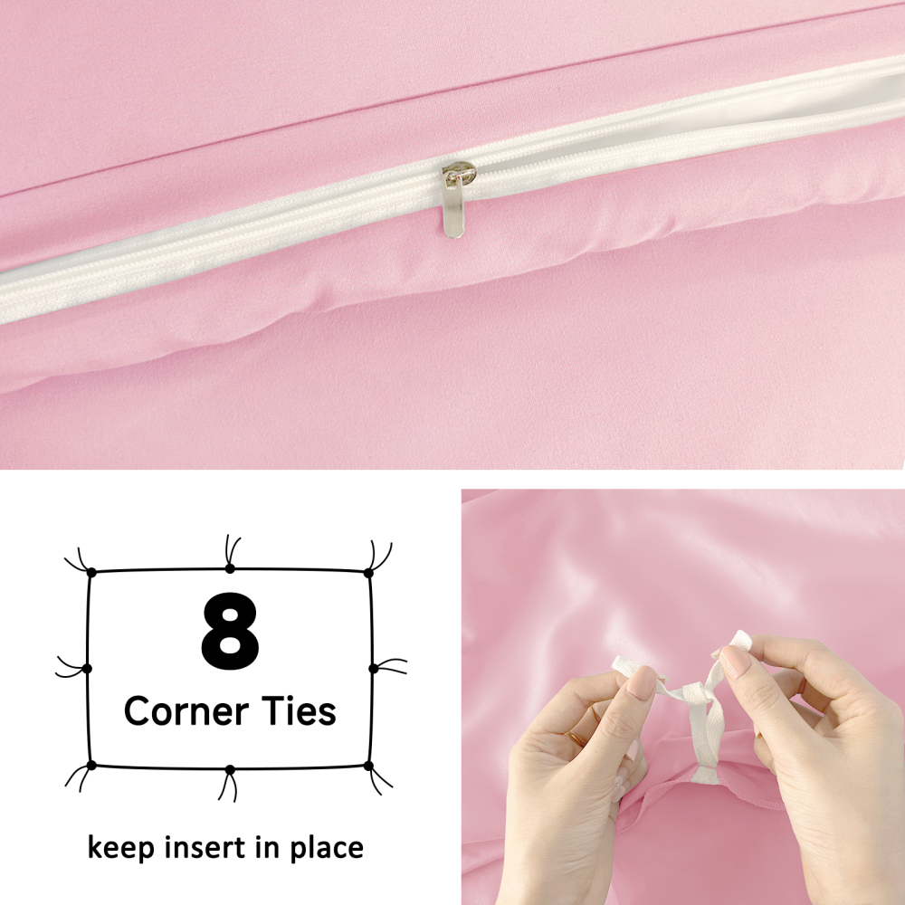 White Duvet Cover Queen Size – Queen Duvet Cover Set - Soft and Breathable Comforter Cover with Zipper Closure, 3Pieces, 1 Duvet Cover (90x90) and 2 Pillow Cases(20x26)