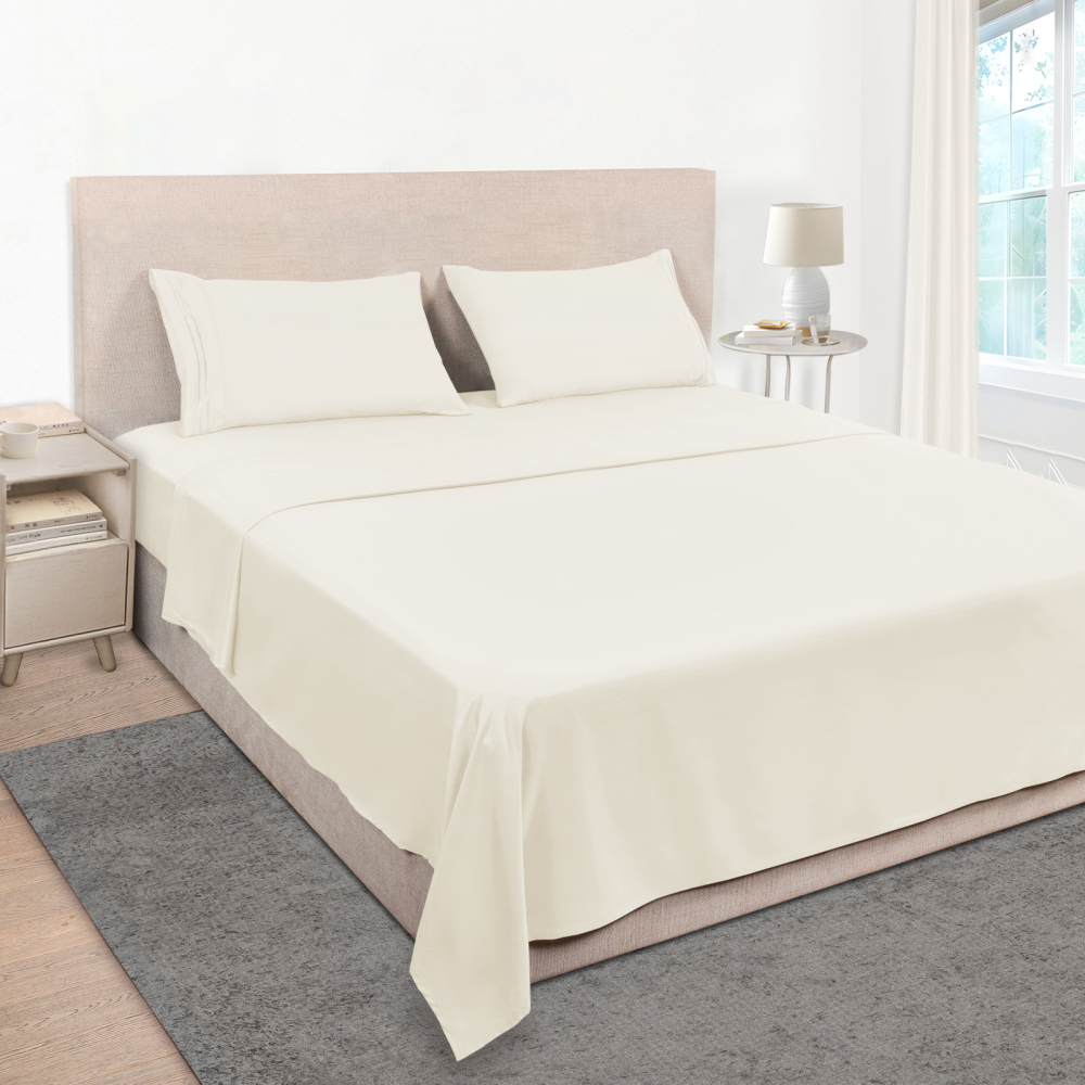 Queen Size Sheet Set - Hotel Luxury 1800 Bedding Sheets & Pillowcases - Deep Pocket Fitted Sheet, Soft, Breathable, Wrinkle & Fade Resistant - 4 Piece (Queen, Blush Pink)