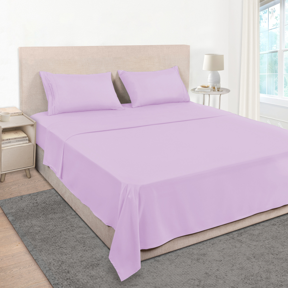 Queen Size Sheet Set - Hotel Luxury 1800 Bedding Sheets & Pillowcases - Deep Pocket Fitted Sheet, Soft, Breathable, Wrinkle & Fade Resistant - 4 Piece (Queen, Blush Pink)