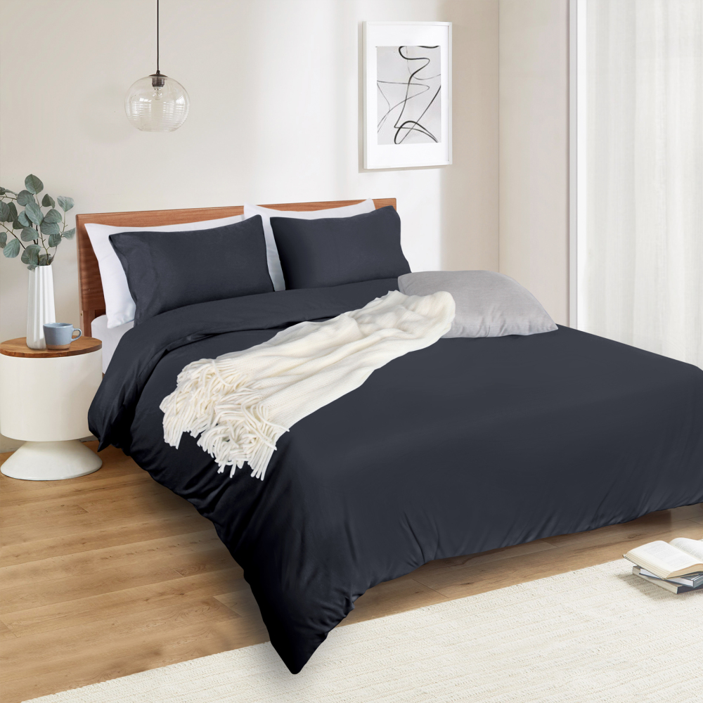 White Duvet Cover Queen Size – Queen Duvet Cover Set - Soft and Breathable Comforter Cover with Zipper Closure, 3Pieces, 1 Duvet Cover (90x90) and 2 Pillow Cases(20x26)