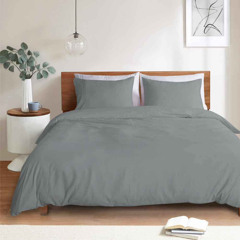 White Duvet Cover Queen Size – Queen Duvet Cover Set - Soft and Breathable Comforter Cover with Zipper Closure, 3Pieces, 1 Duvet Cover (90x90) and 2 Pillow Cases(20x26)