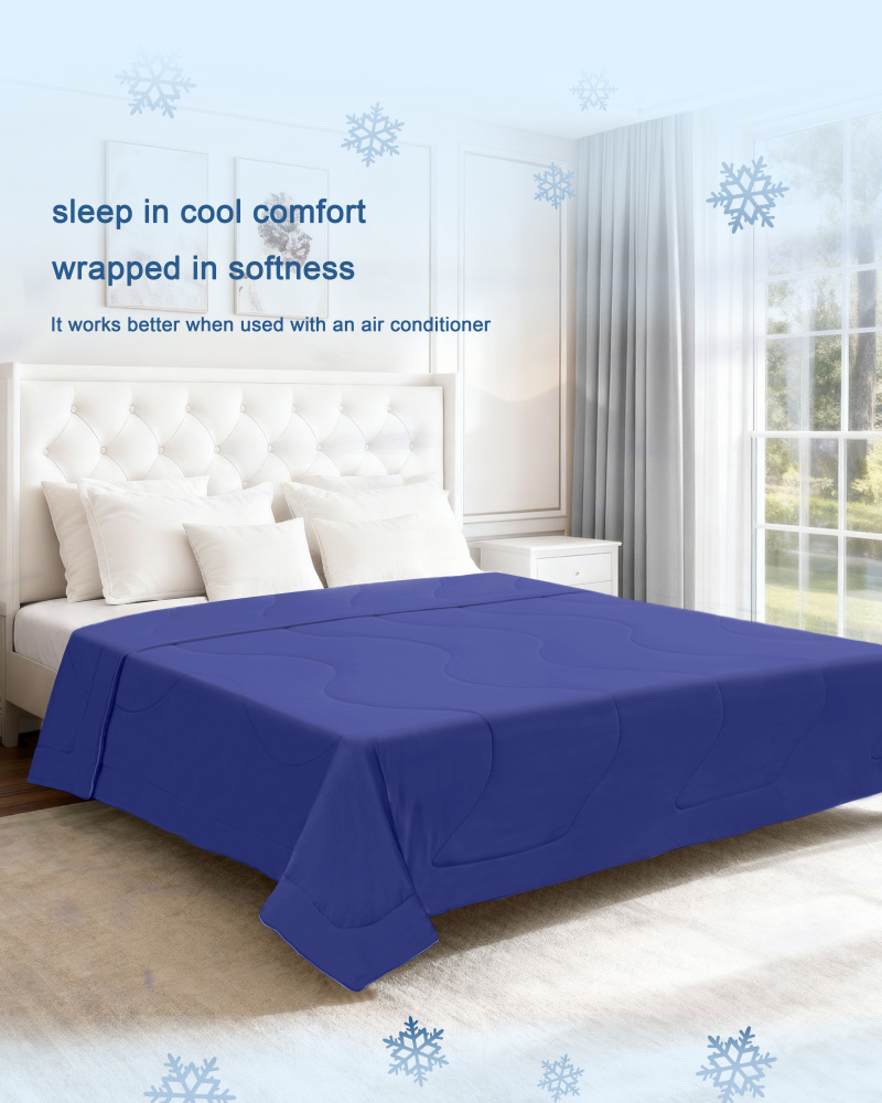 Cooling Comforters Queen Size - Cooling Blankets for Hot Sleepers - Summer Bedding with Light Weight, Breathable, Soft & Silk Fabric, 90”x90”, Blush Pink