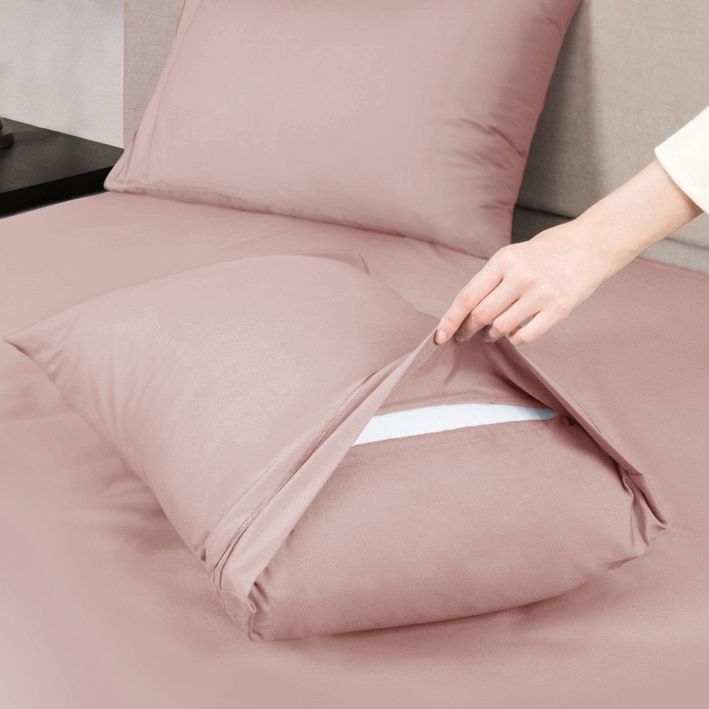 Queen Size Sheet Set - Hotel Luxury 1800 Bedding Sheets & Pillowcases - Deep Pocket Fitted Sheet, Soft, Breathable, Wrinkle & Fade Resistant - 4 Piece (Queen, Blush Pink)