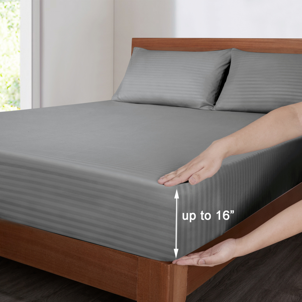 Queen Size Sheet Set - Hotel Luxury 1800 Bedding Sheets & Pillowcases - Deep Pocket Fitted Sheet, Soft, Breathable, Wrinkle & Fade Resistant - 4 Piece (Queen, Blush Pink)