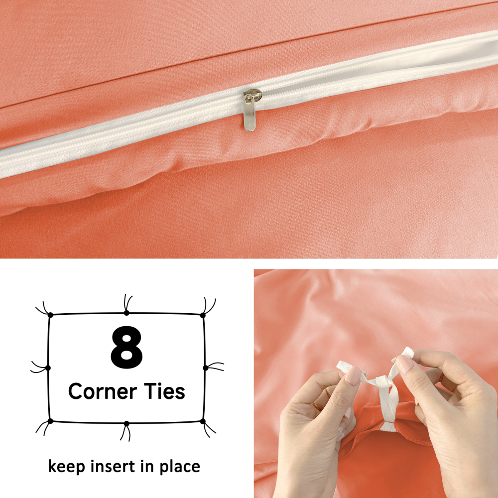 White Duvet Cover Queen Size – Queen Duvet Cover Set - Soft and Breathable Comforter Cover with Zipper Closure, 3Pieces, 1 Duvet Cover (90x90) and 2 Pillow Cases(20x26)