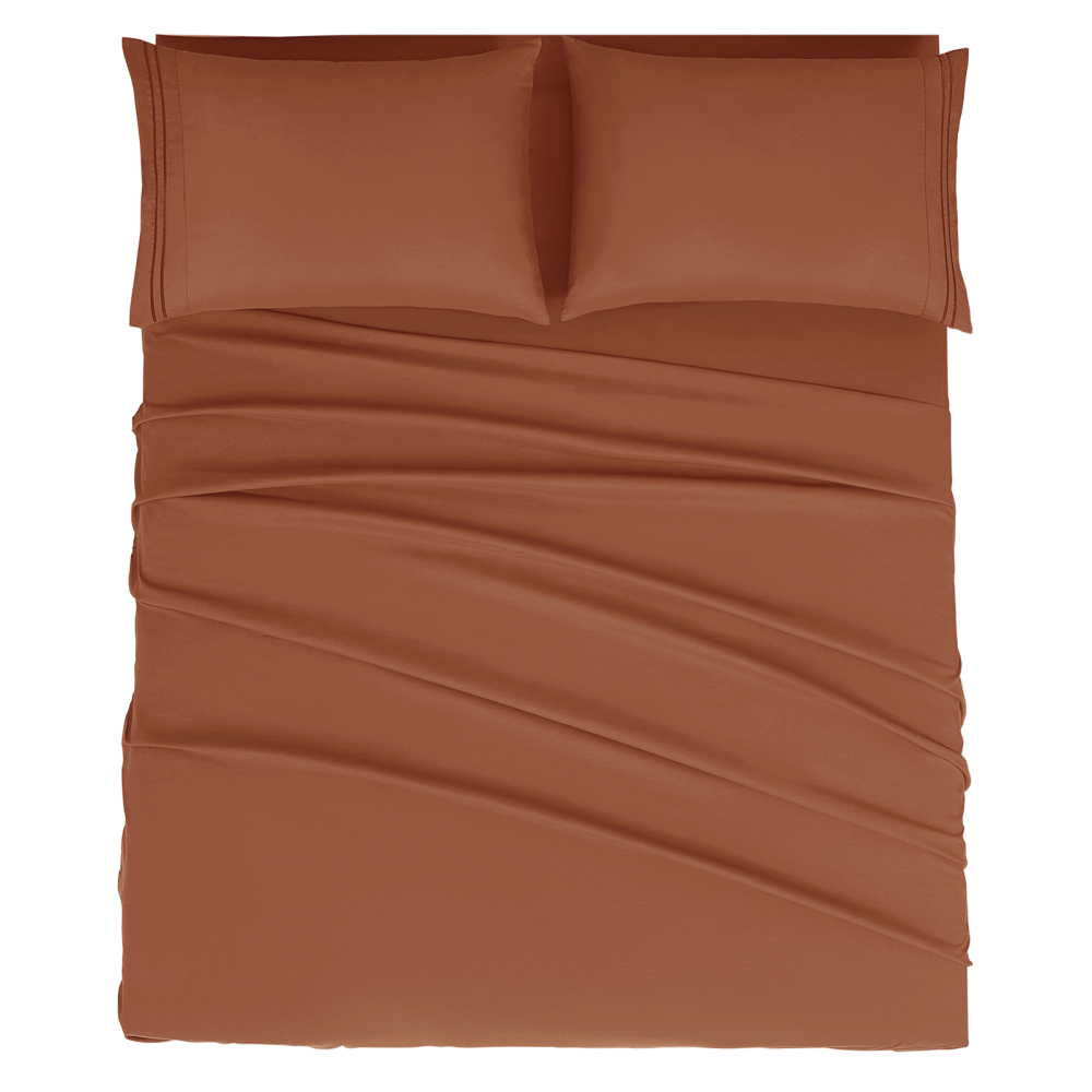 Queen Size Sheet Set - Hotel Luxury 1800 Bedding Sheets & Pillowcases - Deep Pocket Fitted Sheet, Soft, Breathable, Wrinkle & Fade Resistant - 4 Piece (Queen, Blush Pink)