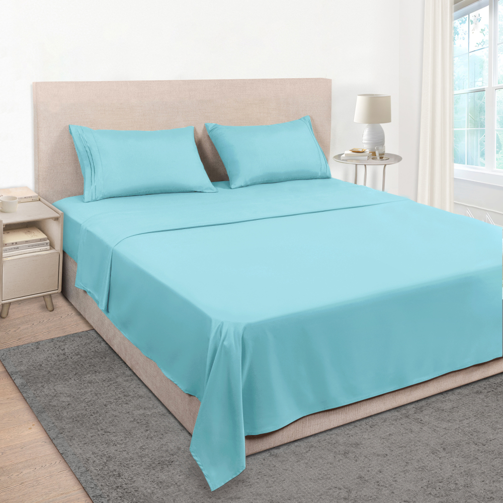 Queen Size Sheet Set - Hotel Luxury 1800 Bedding Sheets & Pillowcases - Deep Pocket Fitted Sheet, Soft, Breathable, Wrinkle & Fade Resistant - 4 Piece (Queen, Blush Pink)
