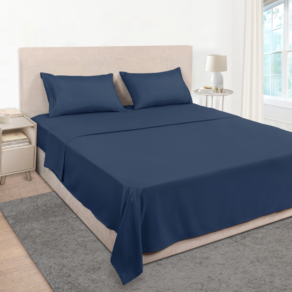 Queen Size Sheet Set - Hotel Luxury 1800 Bedding Sheets & Pillowcases - Deep Pocket Fitted Sheet, Soft, Breathable, Wrinkle & Fade Resistant - 4 Piece (Queen, Blush Pink)