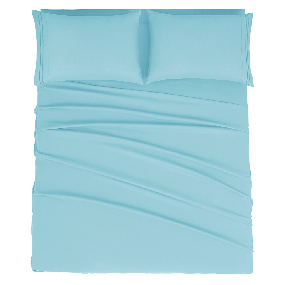 Queen Size Sheet Set - Hotel Luxury 1800 Bedding Sheets & Pillowcases - Deep Pocket Fitted Sheet, Soft, Breathable, Wrinkle & Fade Resistant - 4 Piece (Queen, Blush Pink)