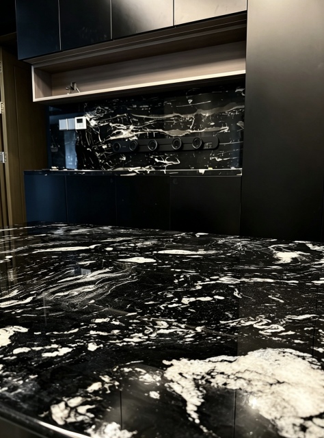 Cosmic Black Stone Honeycomb Panels,Luxury Stone Composite Panels Manufacturer | Lightweight Aluminum Marble & Onyx Honeycomb Panels,Cosmic Black Stone Honeycomb Panels