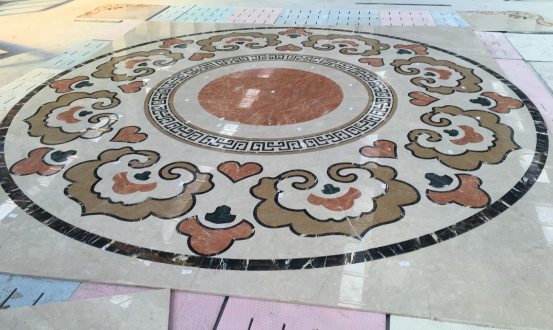 waterjet medallion,Luxury Stone Composite Panels Manufacturer | Lightweight Aluminum Marble & Onyx Honeycomb Panels,waterjet medallion,Waterjet Inlay,Floor Medallion,Stone Mosaic Medallion,Marble Waterjet Medallion