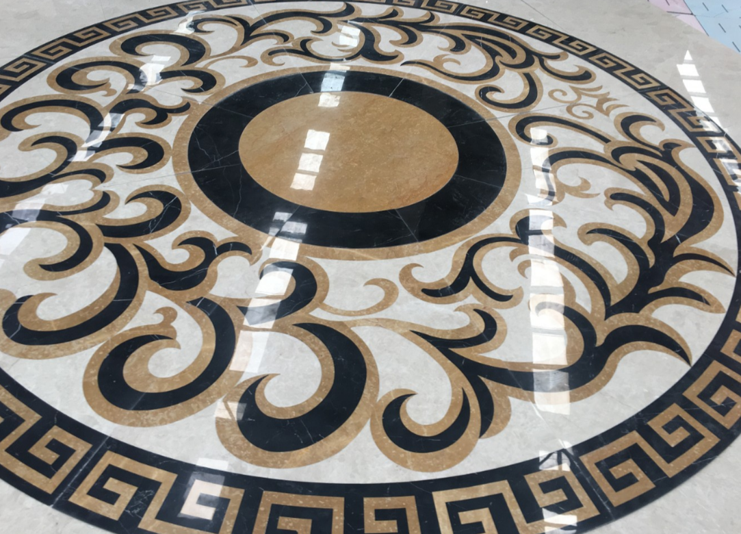 waterjet medallion,Luxury Stone Composite Panels Manufacturer | Lightweight Aluminum Marble & Onyx Honeycomb Panels,waterjet medallion,Waterjet Inlay,Floor Medallion,Stone Mosaic Medallion,Marble Waterjet Medallion