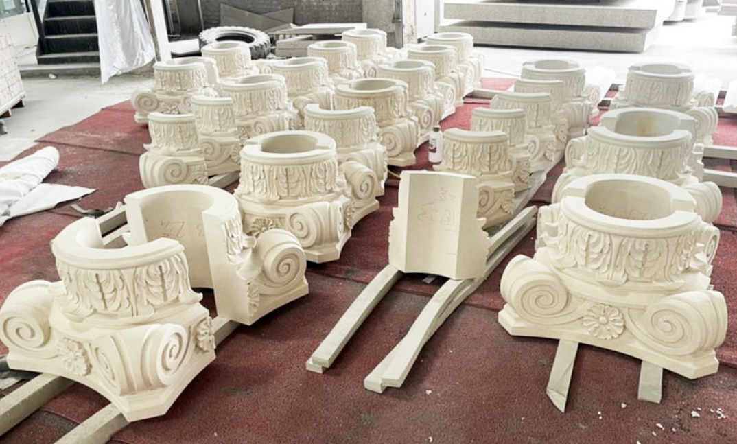 Crema Bello Beige Limestone Column Capital,Luxury Stone Composite Panels Manufacturer | Lightweight Aluminum Marble & Onyx Honeycomb Panels,Crema Bello Beige Limestone Column Capital