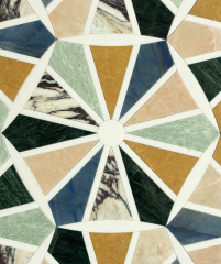 Marble Waterjet Medallion With Brass Metal Inlay,Luxury Stone Composite Panels Manufacturer | Lightweight Aluminum Marble & Onyx Honeycomb Panels,waterjet medallion,luxury stone honeycomb panel,Stone Honeycomb Panel,Facade Stone
