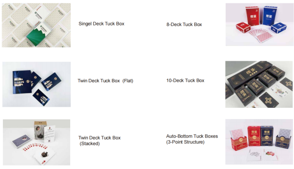 Custom playing card packaging box options