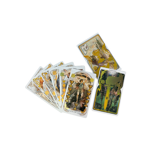 Illustrated vintage tarot cards