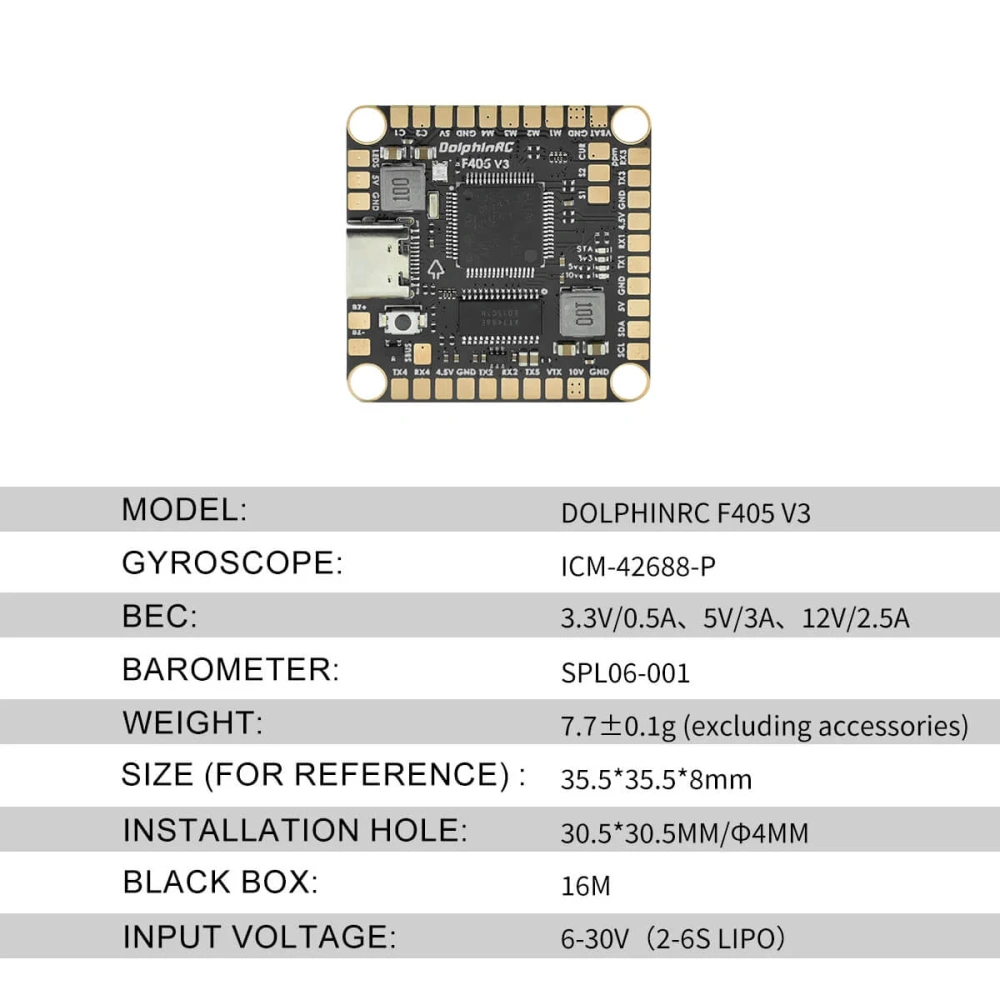 DolphinRC F405 V3 50A 60A STACK