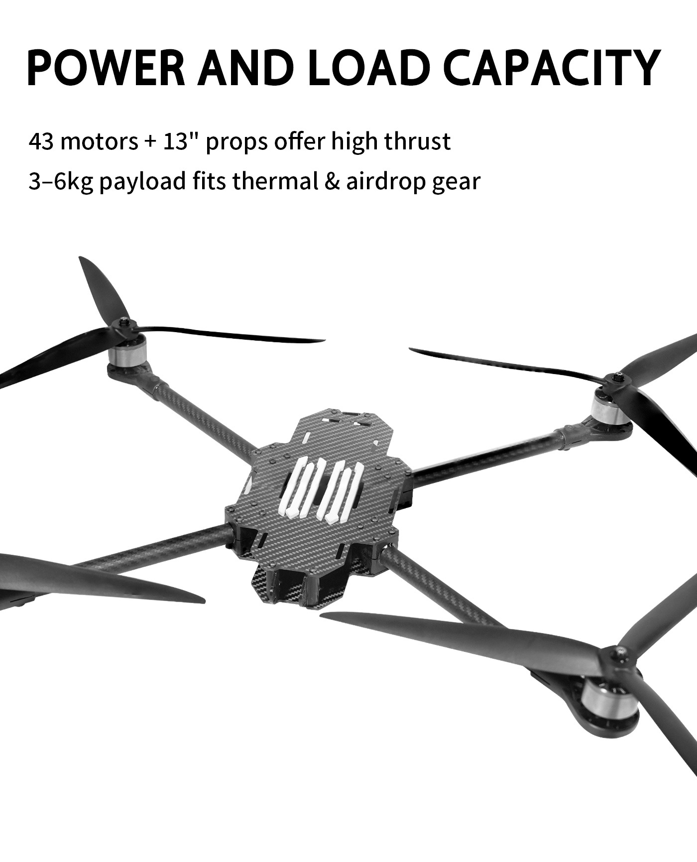 DolphinRC Roc 13 15 18 inch Industrial Heavy-Lift FPV Frame