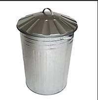 Large Galvanised Rubbish Bin Garden Incinerator Fire Burning Bin With Special Locking Lid