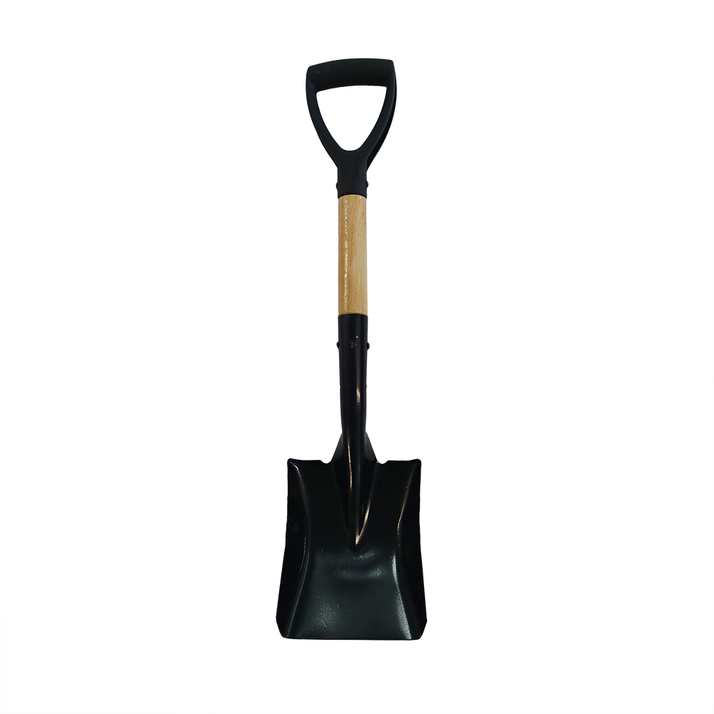 Garden shovel with wood handle