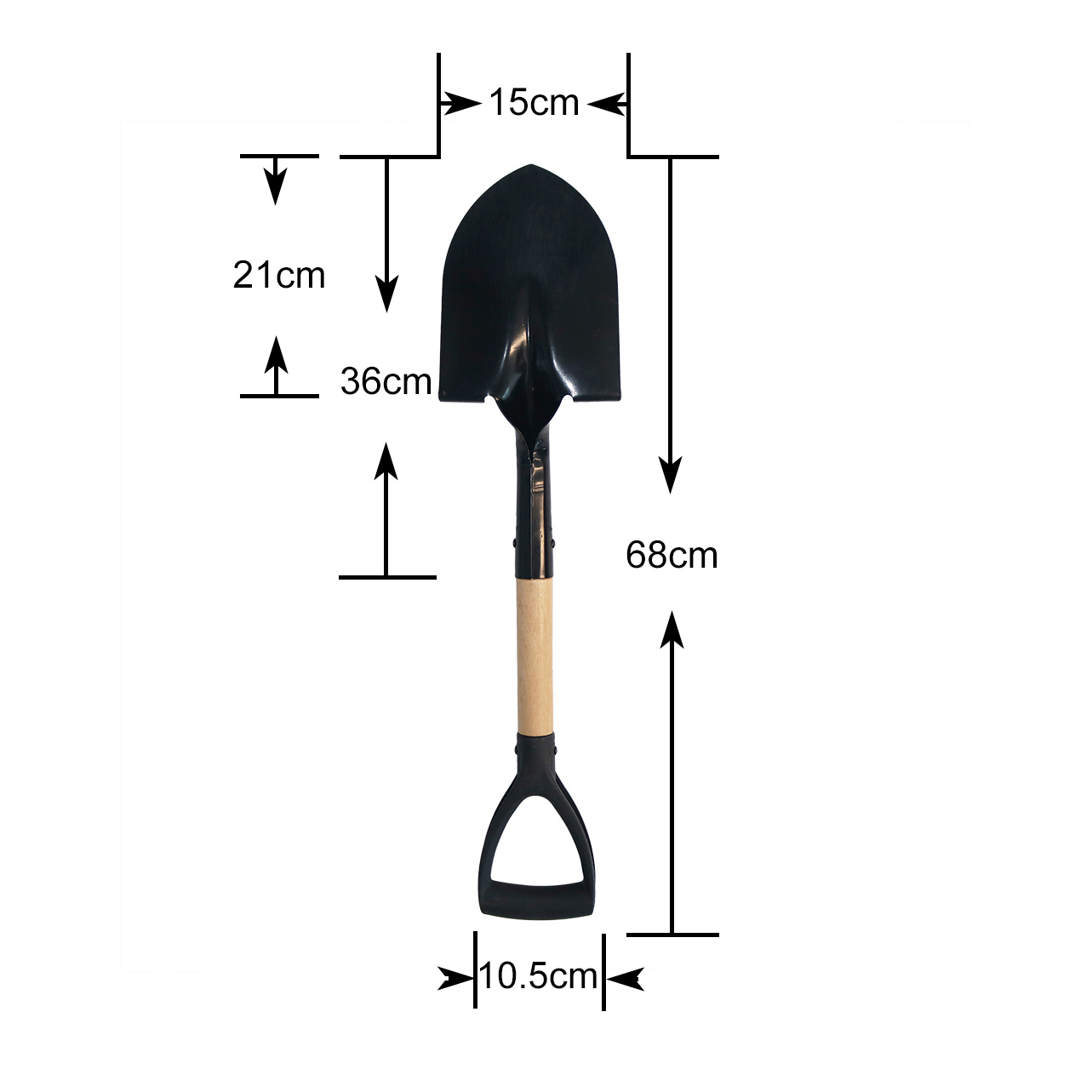 Round-Point garden shovel