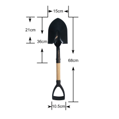 Round-Point garden shovel