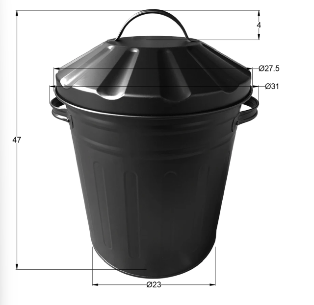 Garden color bin-Black