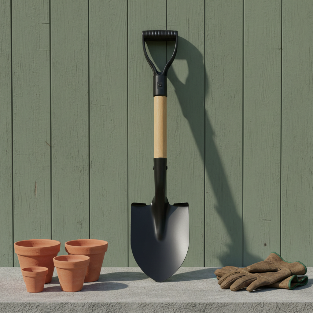 Round-Point garden shovel