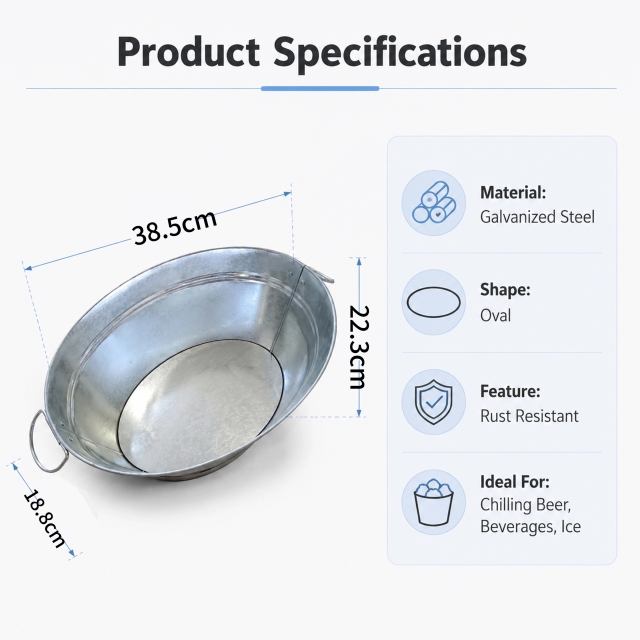 Galvanized Steel Ice Bucket