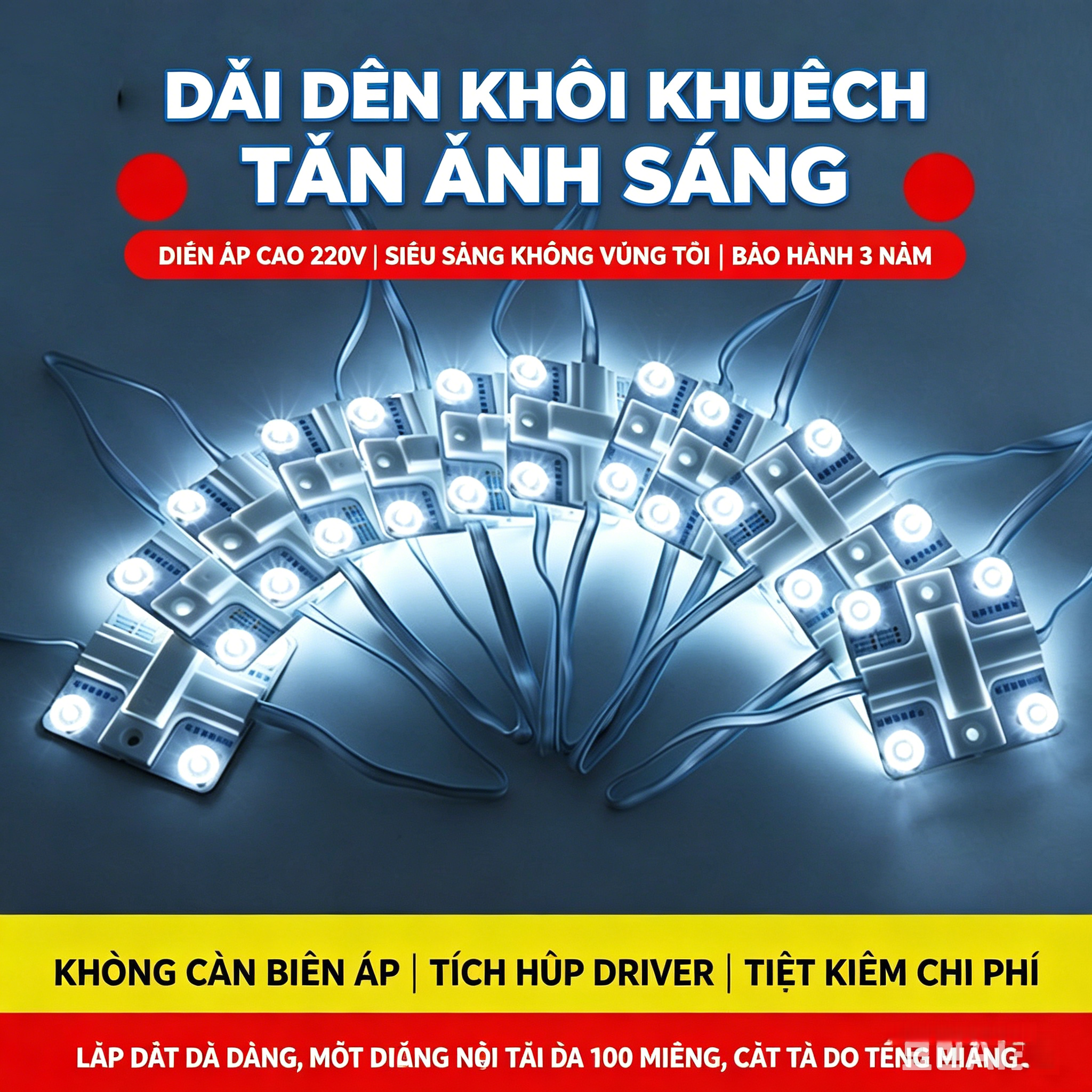 Module LED DC12V chống nước siêu sáng, chip dán SMD làm chữ nổi, hộp đèn & biển hiệu quảng cáo,MY SHOP,Module LED DC12V chống nước siêu sáng, chip dán SMD làm chữ nổi, hộp đèn & biển hiệu quảng cáo