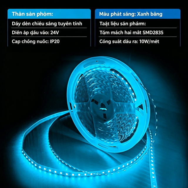 8MM Ice Blue 10 Meter 24V