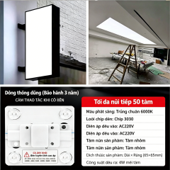 220V Khối đèn phân khu dòng công trình tiêu chuẩn - Trắng chuẩn (10 tấm)