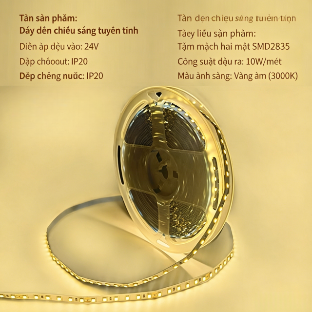 8MM Warm Gold (3000K) 10mm 24V