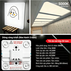 220V Khối đèn phân khu dòng công trình tiêu chuẩn - Ánh sáng tự nhiên (10 tấm)