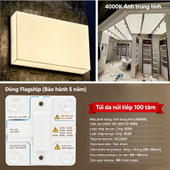 220V Khối đèn phân khu cao cấp bản rộng dày - Ánh sáng trung tính (10 tấm)