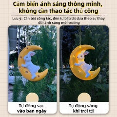 Đèn trang trí hình thú năng lượng mặt trời ngoài trời, đèn thỏ dễ thương hình lưỡi trăng, trang trí tạo khung cảnh sân vườn, đèn treo cây tạo không khí cho khu vườn,MY SHOP,Đèn trang trí hình thú năng lượng mặt trời ngoài trời, đèn thỏ dễ thương hình lưỡi trăng, trang trí tạo khung cảnh sân vườn, đèn treo cây tạo không khí cho khu vườn