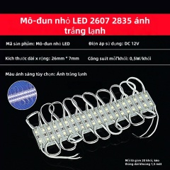 Mô-đun nhỏ LED 2835 12V 2 bóng đèn [Ánh trắng lạnh siêu sáng] 20 khối