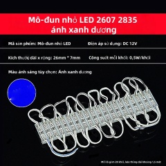 Mô-đun nhỏ LED 2835 12V 2 bóng đèn [Ánh xanh dương siêu sáng] 20 khối