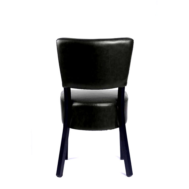 Factory Price Hot Sale Pu Leather Black Restaurant Dining Chairs for Sale